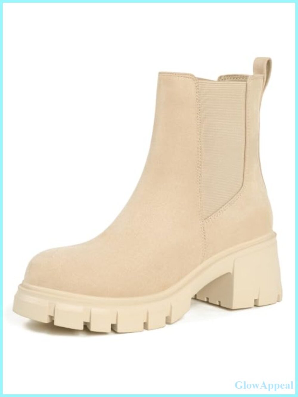 Women's Chelsea Ankle Boots Chunky Platform Slip On Booties